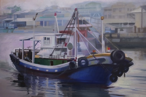 "Fishboat in Kaohsiung, Taiwan"
Oil on canvas 18”x24” "Fishboat in Kaohsiung, Taiwan"
Oil on canvas 18”x24”