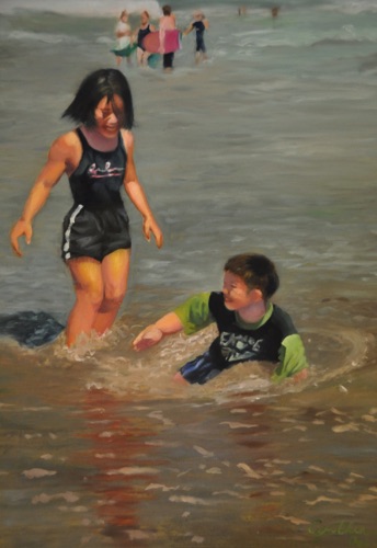 “Joy at the Santa Cruz Beach”
Oil on canvas 24”x30” “Joy at the Santa Cruz Beach”
Oil on canvas 24”x30”