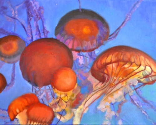 "Dance of Jelly Fish"
Oil on canvas 16”x20” "Dance of Jelly Fish"
Oil on canvas 16”x20”