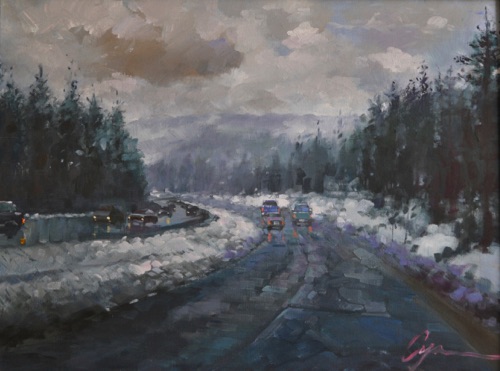 “Snow in Truckee”
Oil on canvas 18”x24” “Snow in Truckee”
Oil on canvas 18”x24”